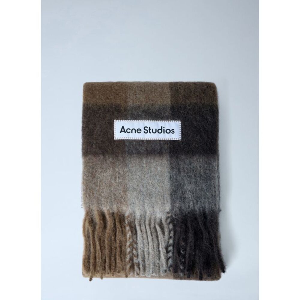 Acne Studios Men Fringed Wool Scarf